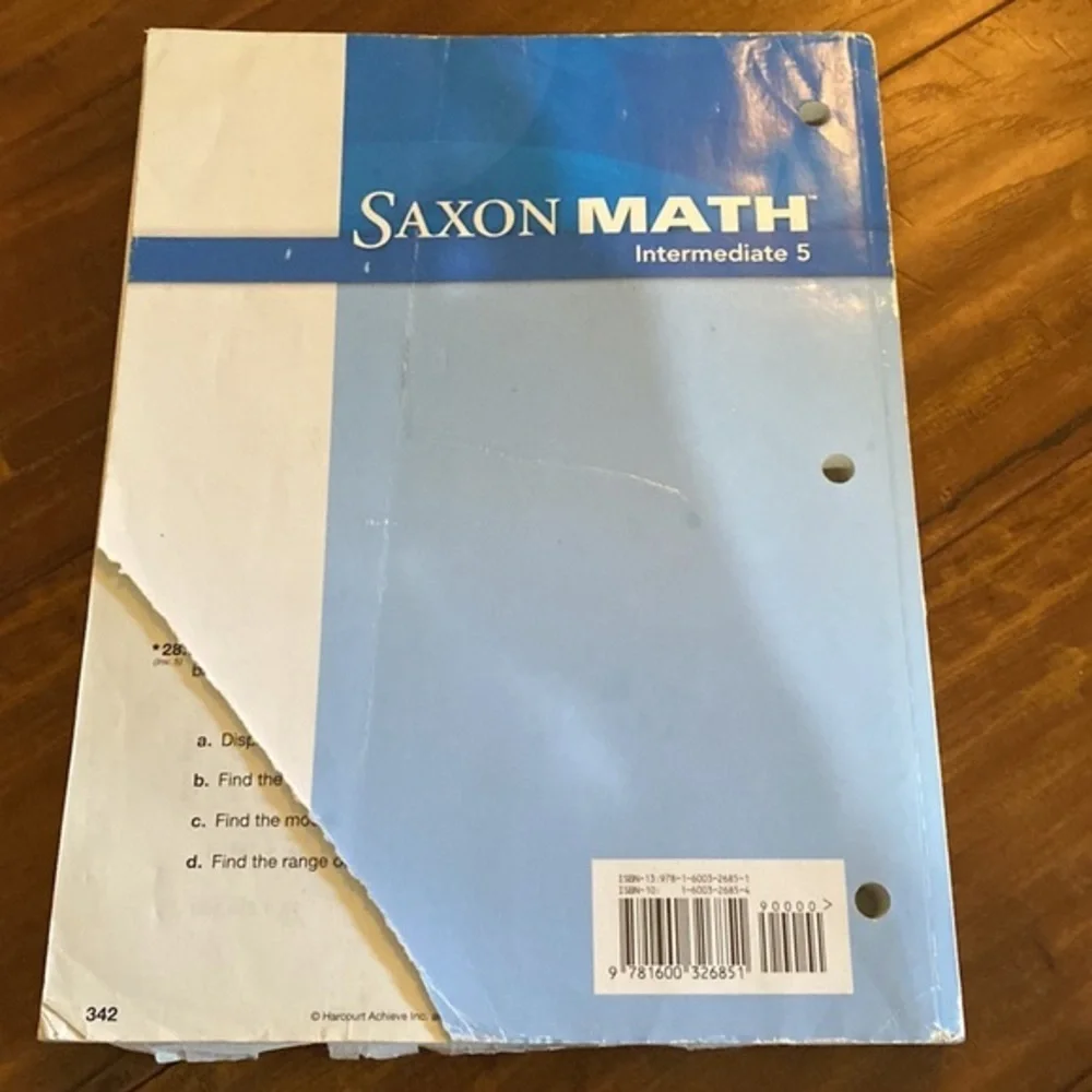 Saxon Math Intermediate 5: Written Practice Workbook - Picture 2 of 2